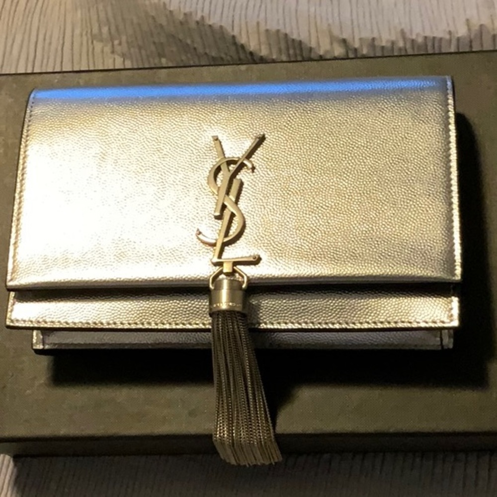Saint Laurent small Kate evening bag.